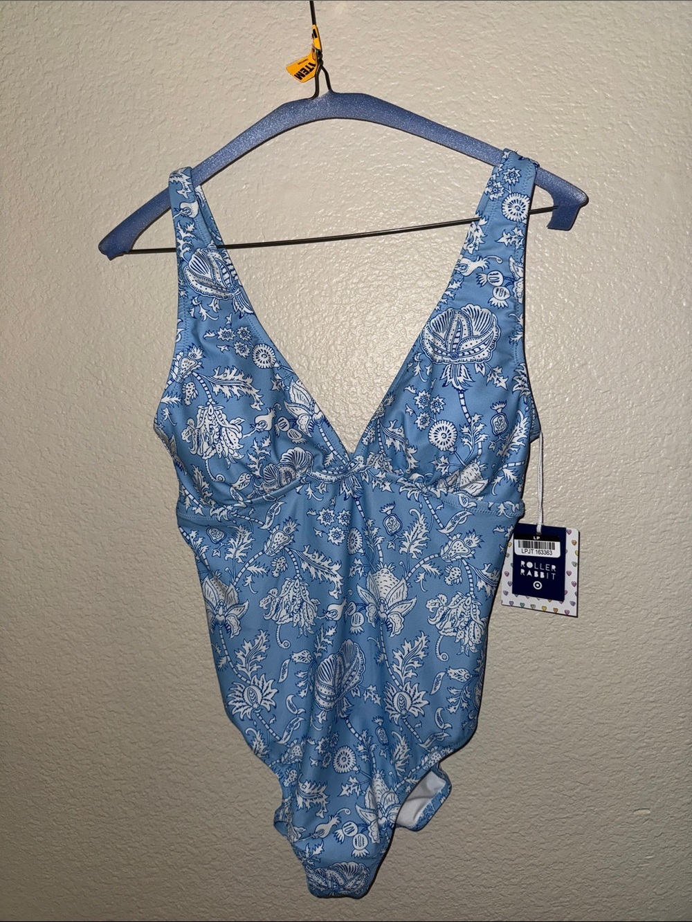Roller Rabbit Light Blue and White Floral One-Piece